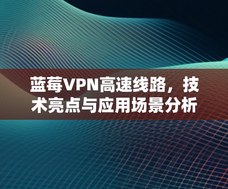 蓝莓VPN高速线路，技术亮点与应用场景分析