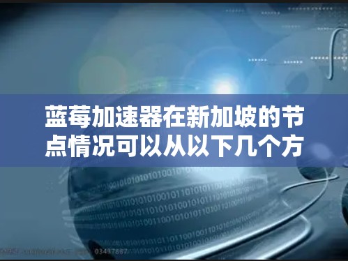 蓝莓加速器在新加坡的节点情况可以从以下几个方面进行分析