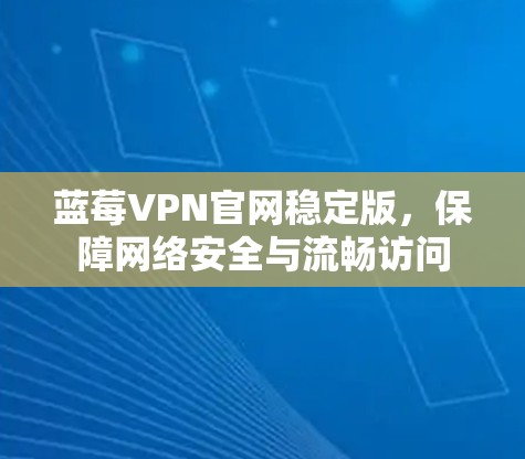 蓝莓VPN官网稳定版，保障网络安全与流畅访问