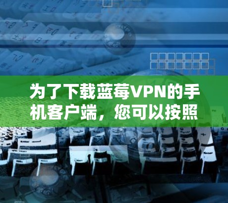为了下载蓝莓VPN的手机客户端，您可以按照以下步骤操作