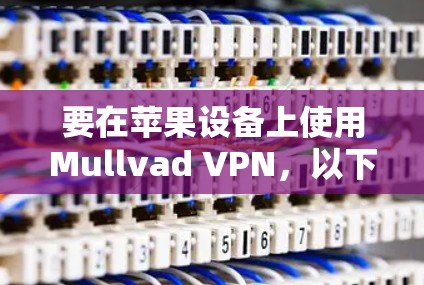 要在苹果设备上使用Mullvad VPN，以下是步骤