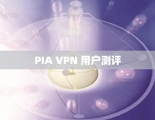 PIA VPN 用户测评